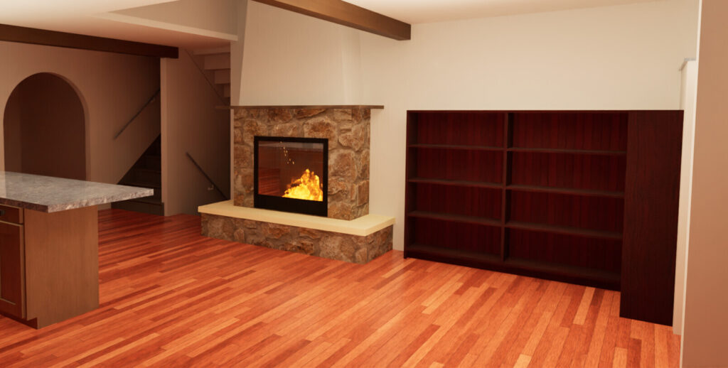 A cozy stone fireplace in Fort Collins CO